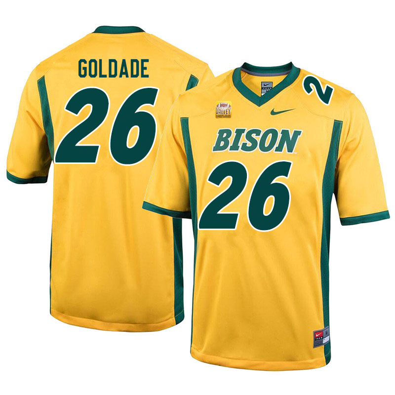 Men #26 Nathan Goldade North Dakota State Bison College Football Jerseys Sale-Yellow - Click Image to Close